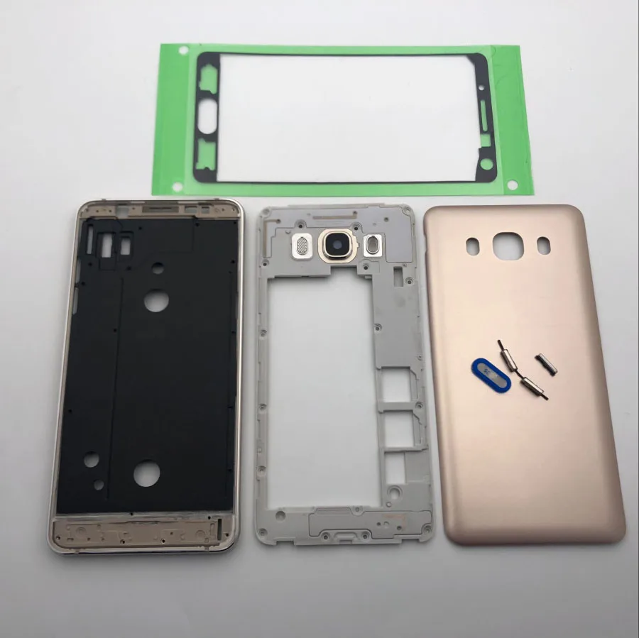 

Original Full Housing Case Back Cover + Middle Frame + Side Buttons+sticker for Samsung Galaxy J5 J510F J510 2016 Complete Parts