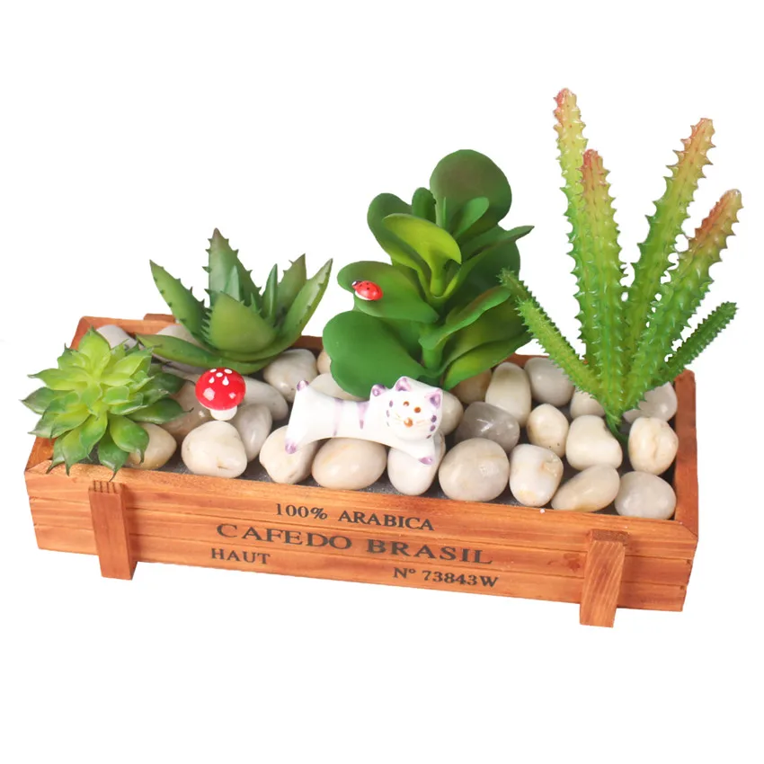 rtificial fleshiness Cactus plant Succulent plants cactus bonsai local landscape decorative flower for box decoration (3)