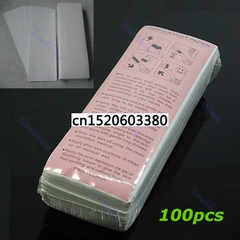 

100pcs Hair Removal Remove Depilatory Wax Strip Nonwoven Epilator Paper Roll Waxing