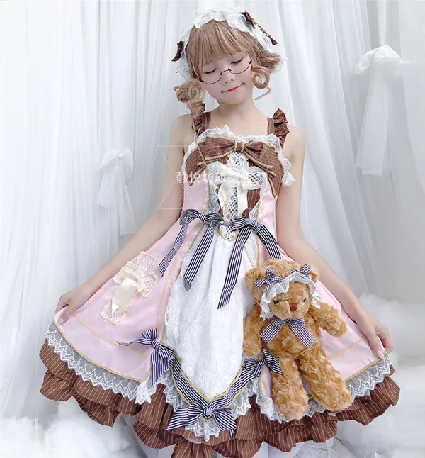 

Autumn and winter Japanese style girl's cross retro lolita dress jsk Lolita dress daily Loli clothing Variety of options A