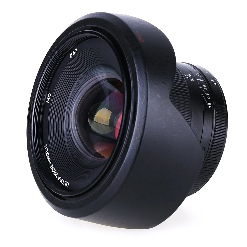 12 мм f/2,8 ручной широкоугольный объектив+ EW-73C бленда для Canon EOS M sony E Mount Fujifilm Olympus Panasonic M4/3 беззеркальных камер