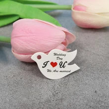 100 шт подарочные бумажные бирки голубь на свадьбу День голубь белые бирки вечерние ярлык для рукоделия мешок еды подарочные коробки упаковка бумажные бирки закладки