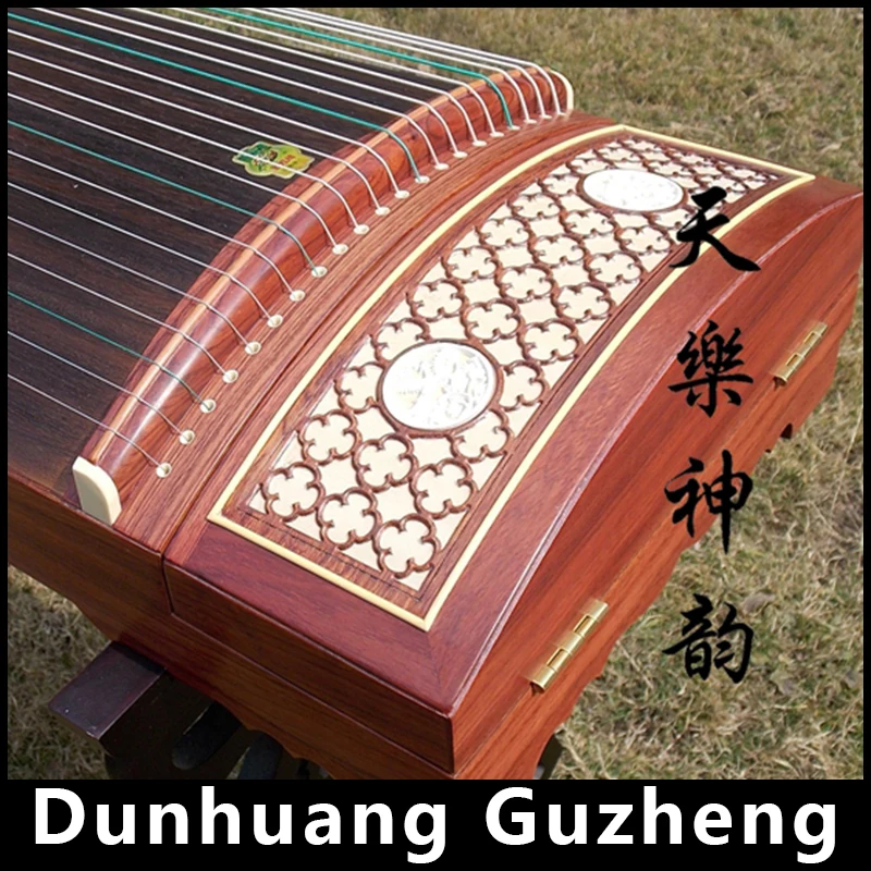 Китайский палисандр guzheng Dunhuang Китай Профессиональная игра 21 струнный инструмент музыкальный традиционный этнический Zither Zheng 694KK