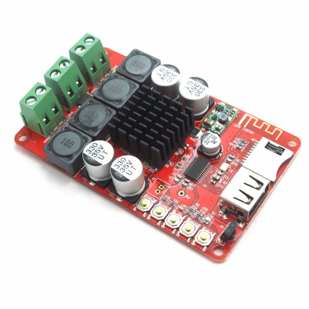Цифровой усилитель мощности TPA3116 2X50W Bluetooth пульт дистанционного управления