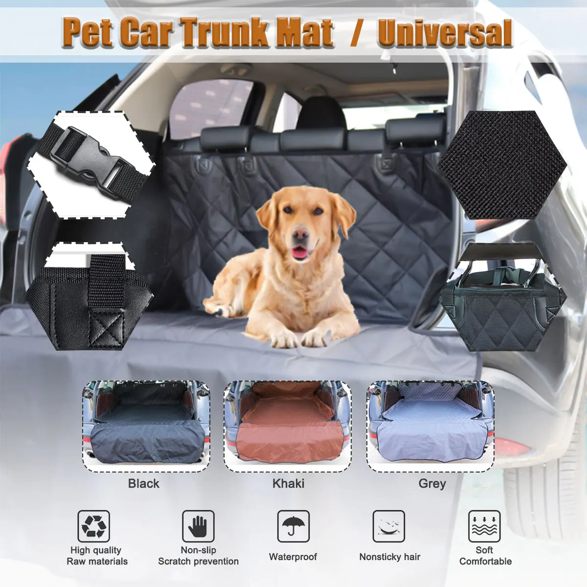 131x204cm Car Cargo Pet Dog Seat Rear Trunk Floor Mat Carpet Pad