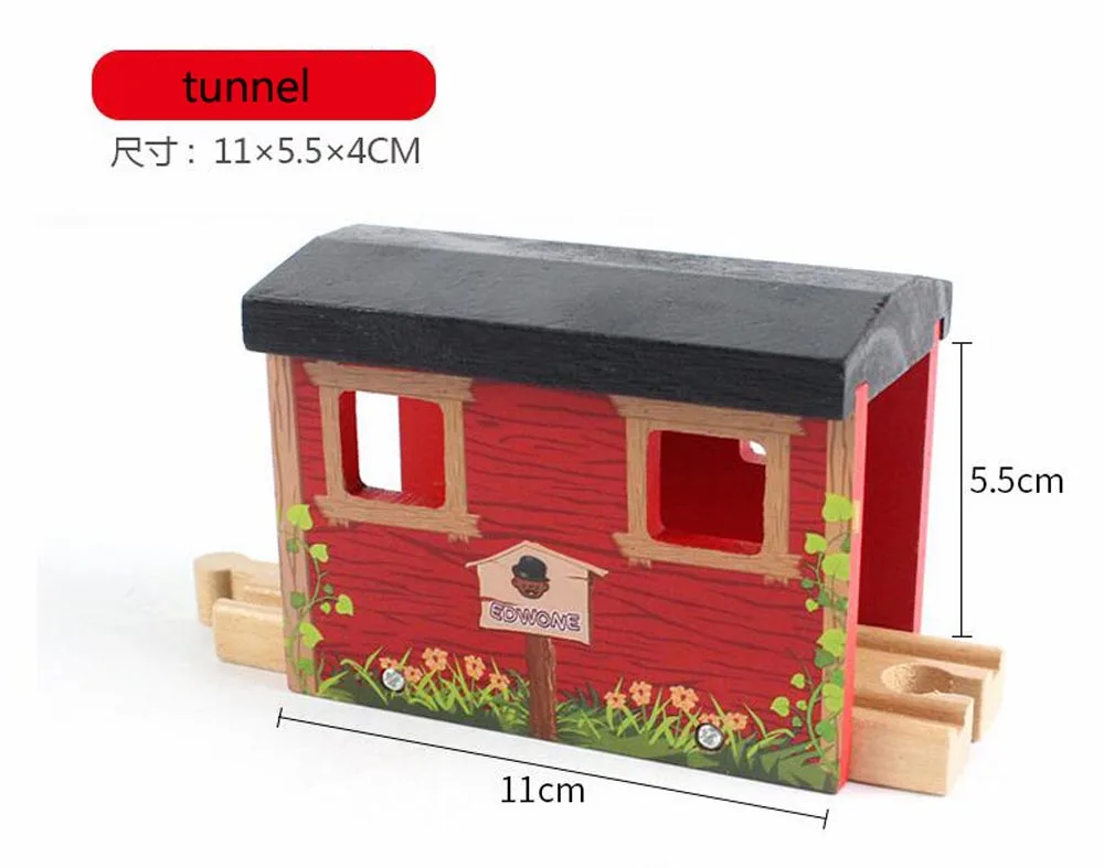Wooden Rail Track Beech Bridge accessories Wooden Train Educational Blocks Toys Boy Kids Toy Multiple track Fit for Thomas Piece