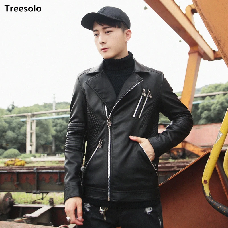 New Arrivals leather coat man 2018 Fashion men's winter leather jacket men windbreaker jackets and coats casaca cuero hombre 661