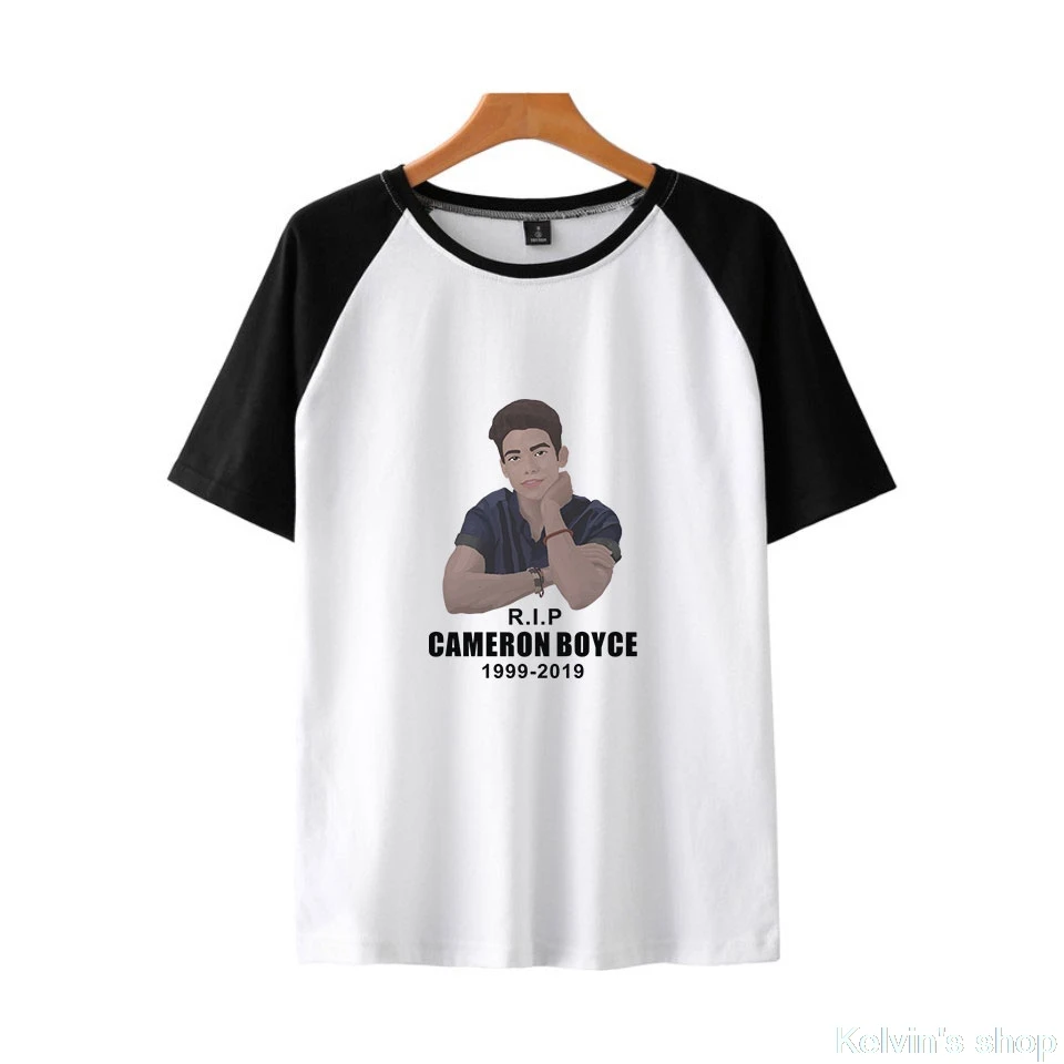 

Cameron boyce Tee Shirts 2019 Summer Man Tops and Tee Printed Black Tees Men Raglan t shirt New Style Mens Women Tee Shirts