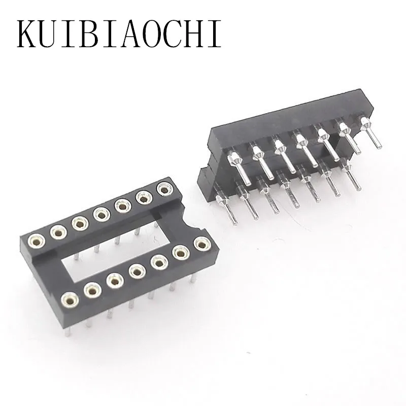 

NEW 10pcs/lot Round Hole 14 Pins 2.54MM DIP IC Sockets Adaptor Solder Type IC Connector