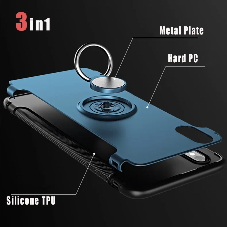 Ring-Adsorption-Cases-for-Huawei-honor-7X-Flip-Case-5-93-inch-Cover-for-honor7X-Silicone