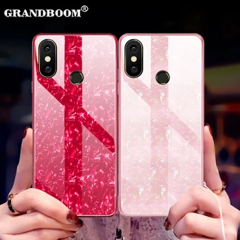 

100pcs Conch Shell Tempered Glass Case For Xiaomi Mi8 SE 6 A2 A1 Lite Note 3 Mix 2S Redmi S2 6A Pro Note 5 Plus Shockproof Cover