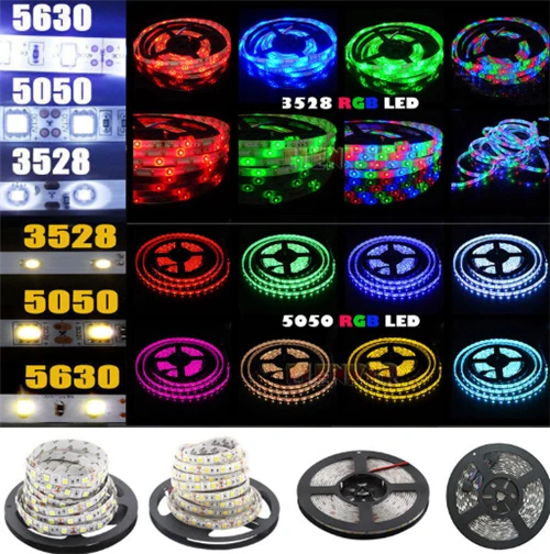 5 M 300 Светодиодные ленты света 3528 5050 5630 SMD rgb-лента рулоны лент Водонепроницаемый