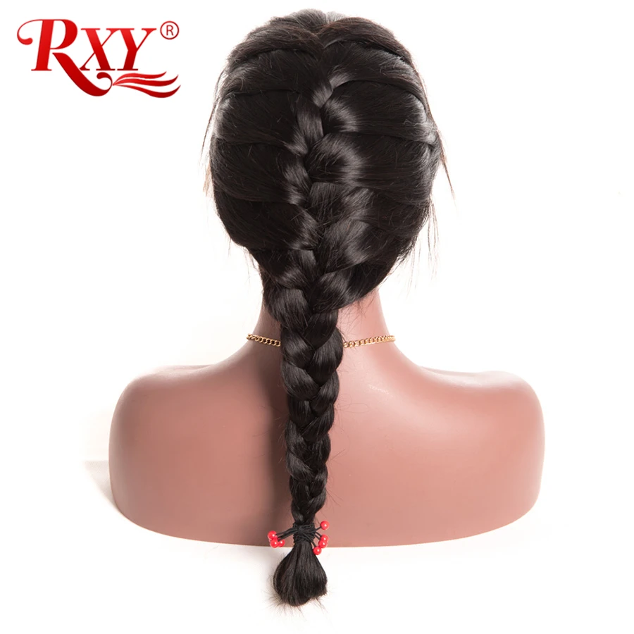RXY 360 Lace Frontal Wig Pre Plucked With Baby Hair Malaysian Wig Straight Lace Front Human Hair Wigs For Women Black Remy Hair (30)