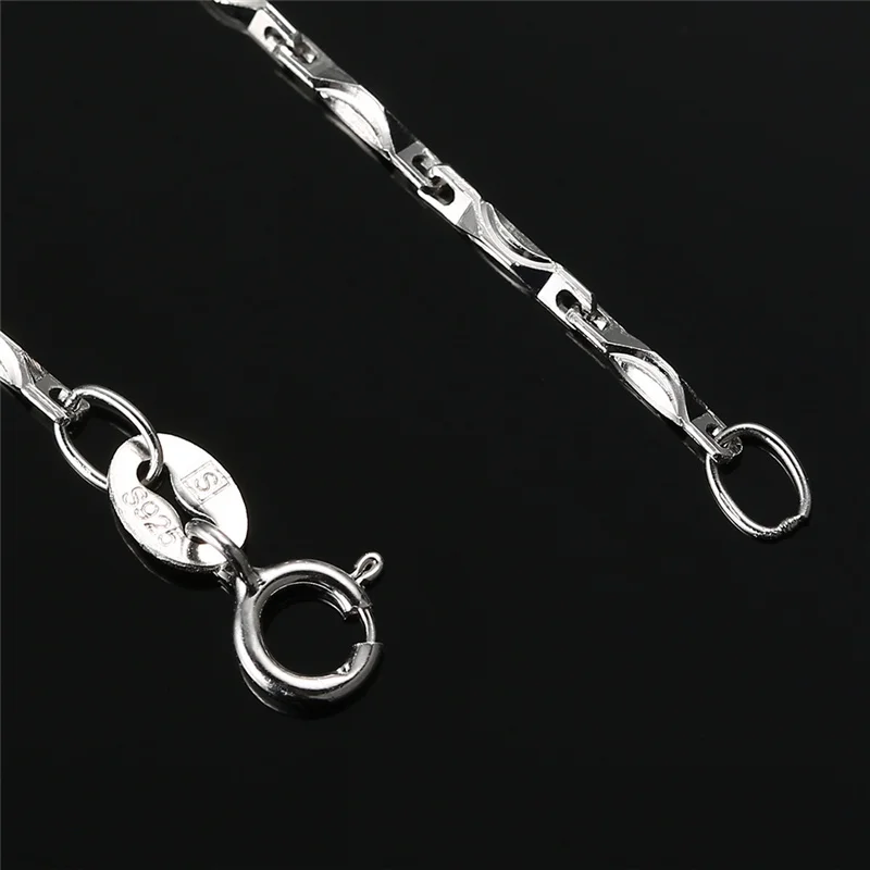 Уникальное Настоящее чистое 925 пробы Серебряное ожерелье 1 мм sycee цепь для женщин и мужчин. Высокое качество ювелирные изделия NL-005