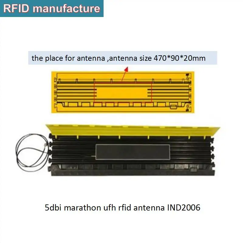

5dbi high gain linear polarazation uhf rfid timing carpet antenna / uhf 868mhz 915mhz floor rfid mat antenna ground carpet