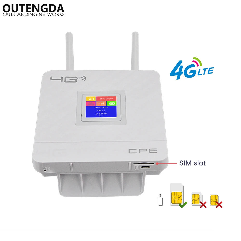

Разблокированный Мобильный Wi-Fi роутер 4G LTE CPE с портом LAN Поддержка порта SIM-карты разные диапазоны 10 пользователей порт Wi-Fi беспроводной роутер