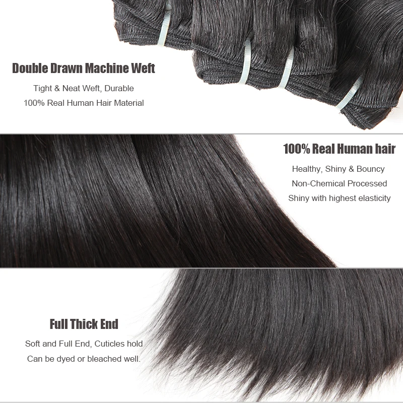 Ali Queen Hair 10 шт./лот малазийские волосы плетенные пучки прямые натуральные 100%
