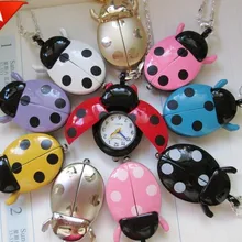 Популярный смешанный оптом 10 шт/партия цветное ожерелье с божьей коровкой кулон часы оптом