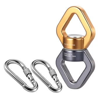 

Tree Swing Swivel Spinner with 2 Carabiners 30KN for Aerial Silks, Spider Web Tree Swing, Hanging Hammock, Children's Pod Swing