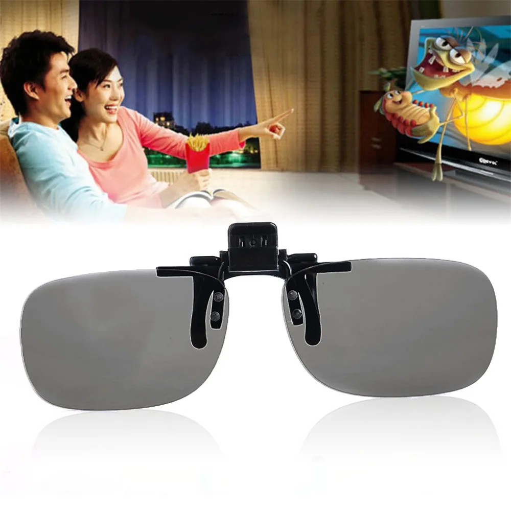 1 PC Clip On type Passive Circular Polarized 3D Glasses Clip for 3D TV Movie/Cinema-34#/CC