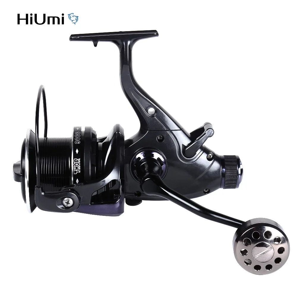 Hiumi Carp Fishing Reels 8000 9000 10000 Bait Runner Big Free Runner Double Brake Feeder 12+1 Ball Bearing Spinning Fishing Reel