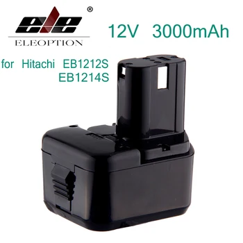 

ELE ELEOPTION New Ni-MH 3000mAh 12V 3.0Ah Cordless Drill Rechargeable Power Tool Battery for Hitachi EB1212S EB1214S Battery