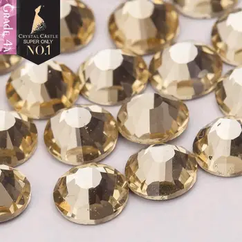 

Crystal Castle 4A glass flatback rhinestone Jonquil non hot fix crystal none glue no hotfix strass rhinestones for nail