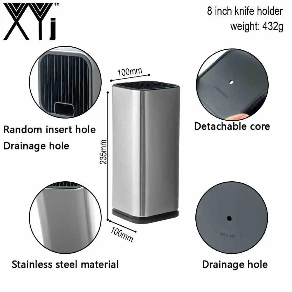 Najtaniej XYj 7 sztuk zestaw noży kuchennych ze stali nierdzewnej Gradient uchwyt 7cr17 ostry nóż noże szefa kuchni 8 uchwyt noża stojak narzędzia