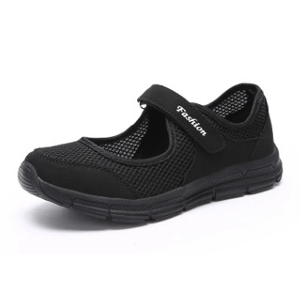 

Spring Autumn Causal Shoes Middle Old Age Women Breathable Mesh Cloth Anti-slip