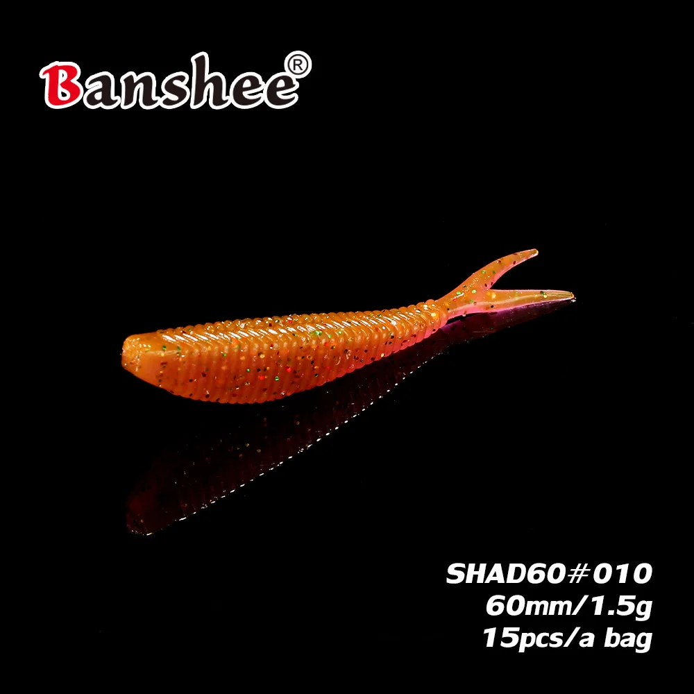 SHAD60 Craw Grub Мягкая приманка в виде червя Swimbait 1,5 г/60 мм 15 шт./лот, Реалистичный, рыбий глаз, бас, искусственный Джеркбейт рыболовный для резиновой джиг