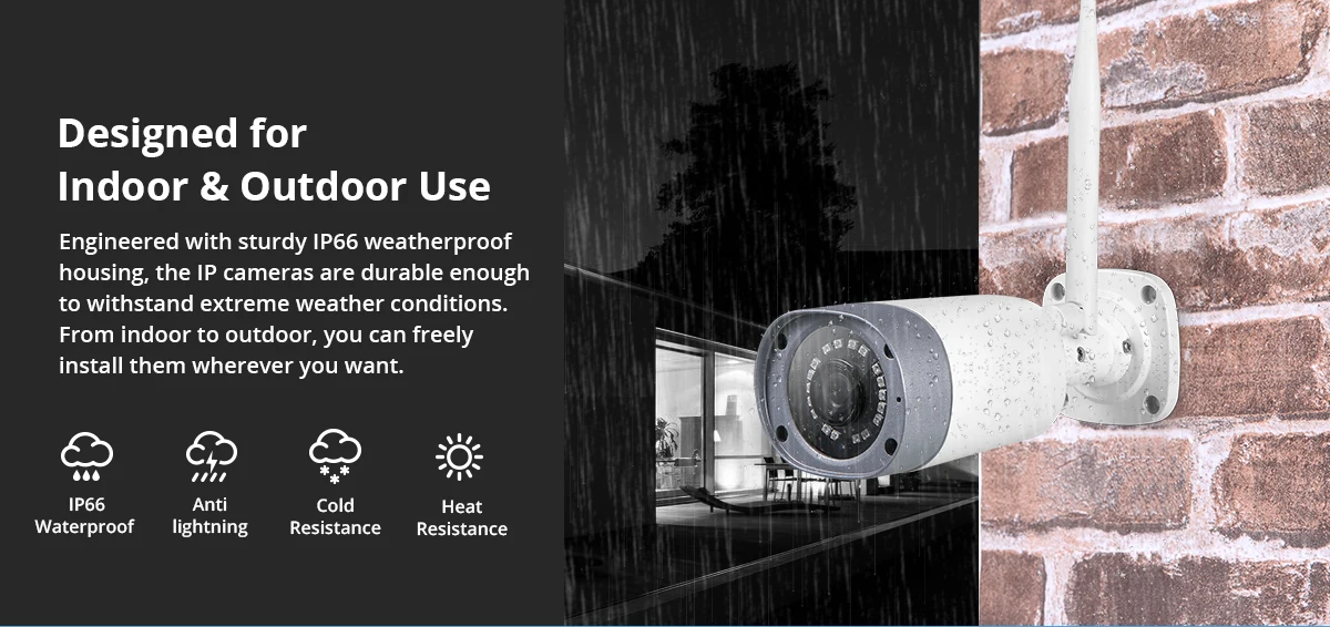 SANNCE Full HD 1080P 8CH Беспроводная NVR CCTV система безопасности 2.0MP IP камера 1080P Wifi Сеть IP66 комплект наружного наблюдения