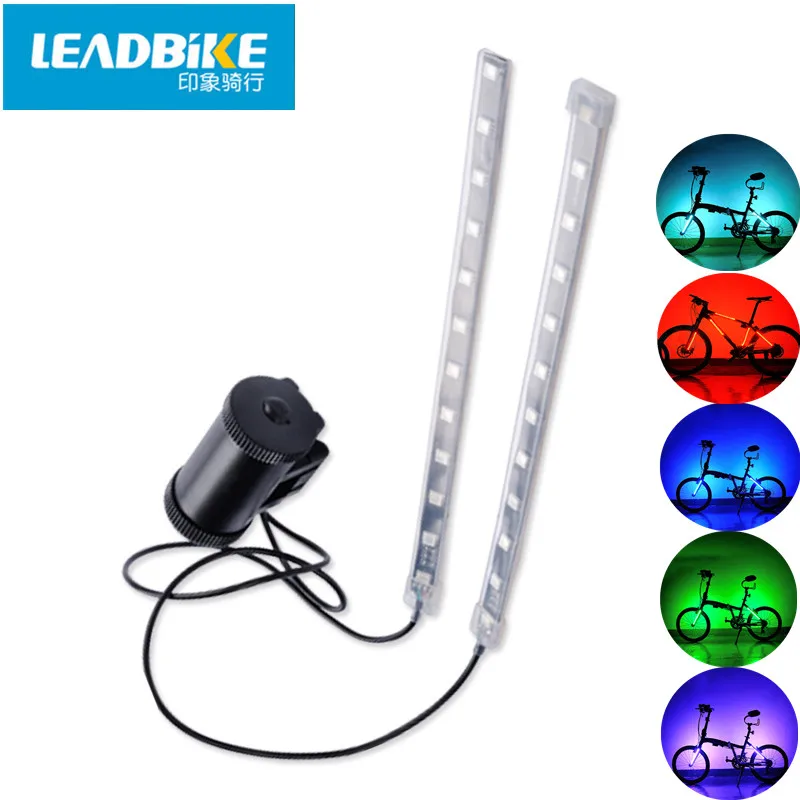 Clearance Leadbike New 2017 Bike Front/Tail Light Fork Light 8 Models 24 Led MTB Road Bicycle Safety Warning Rear Lamp For Night Riding 1