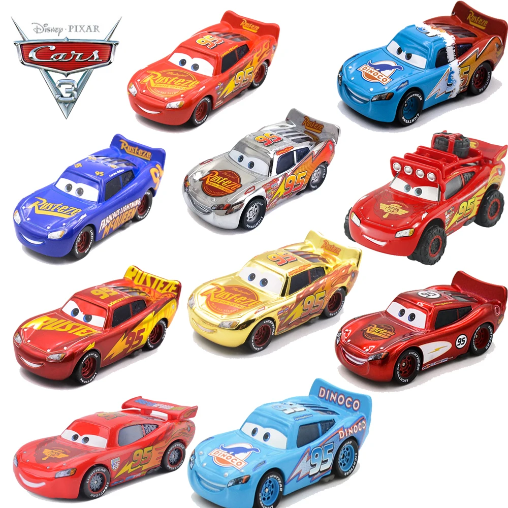 Металлические модели автомобилей 1:55 Disney Pixar отлитые под давлением цифры 95 Молния