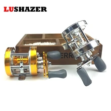 Mini metal fishing reel 2+1BB CL-50 295g/pc Gun black blue color Fishing baitcasting reel left hand free shipping
