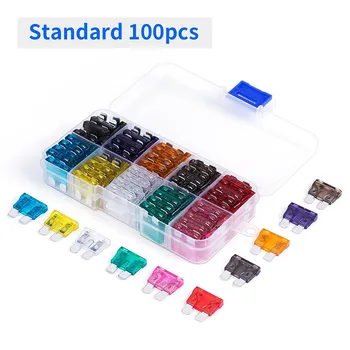 

220Pcs/Box Assorted Mini Blades Fuse Assortment 2-35AMP Car Boat Truck SUV Replacement Fuses CLH@8