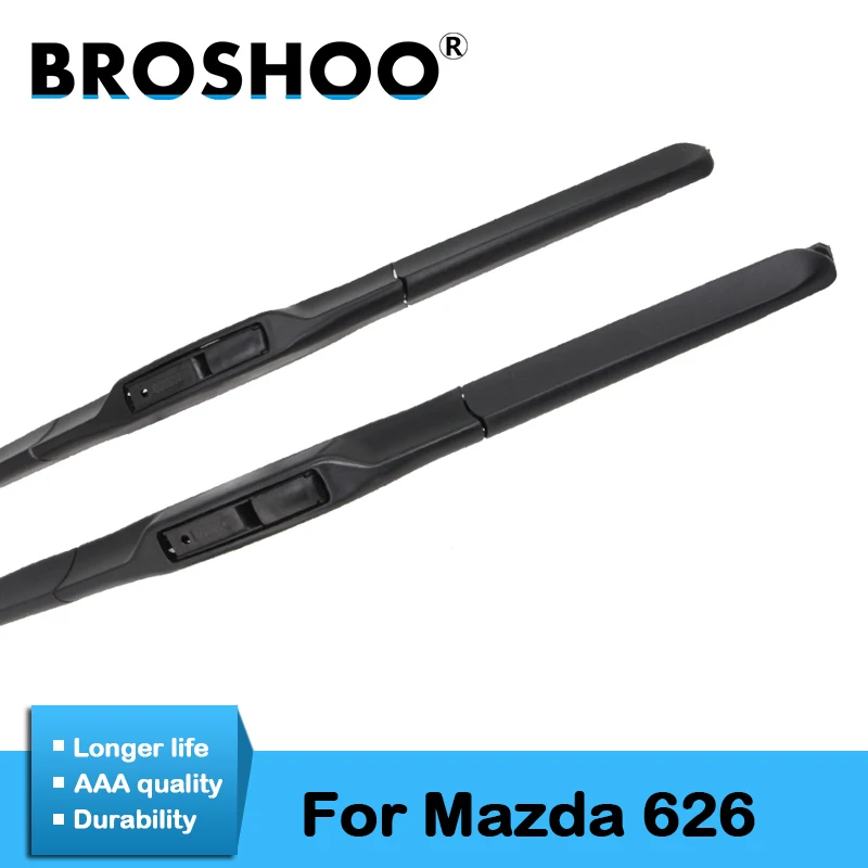 

BROSHOO Car Wipers Blades Rubber For Mazda 626,1991 1992 1993 1994 1995 1996 1997 1998 1999 2000 2001 2002 Fit Standard Hook Arm