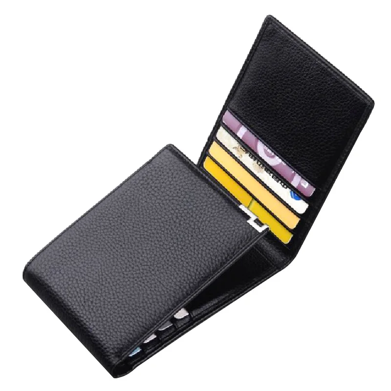 

Genuine Leather Men's Wallets New 2017 Brief Designer Short Purses Hasp Cards Slots Money Clips Pocket Zipper Wallets and Purses