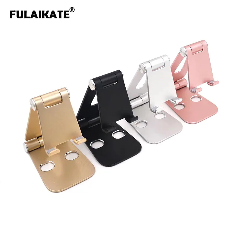 FULAIKATE Universal Aluminium Alloy Folding Stand for iPhone Mobile Phone Metal Holder Charging Dock Braket iPad Tablet PC | Мобильные