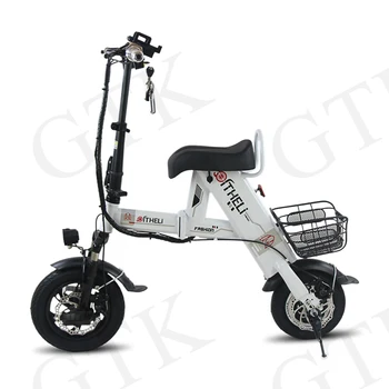

GTK Adult single seat Electric scooter 2 wheels Electric bike Ebike Mini Foldable Electric Bicycle 500W + 36V 48V Li-ion Battery
