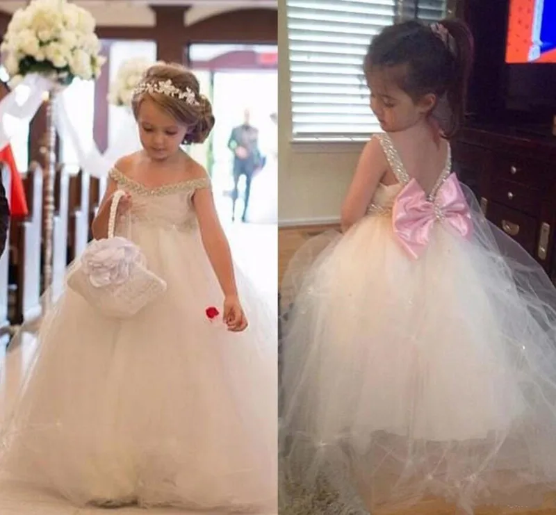 Прекрасное платье с цветочным узором для девочек для свадьбы с бантом Бисер v-образным вырезом без рукавов индивидуальный заказ принцессы