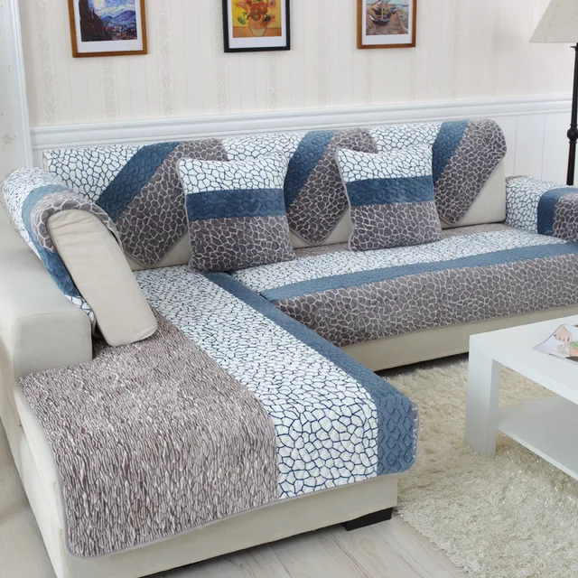 Drop Shipping 1pc Fleece Fabric Sofa Covers tapete Europe