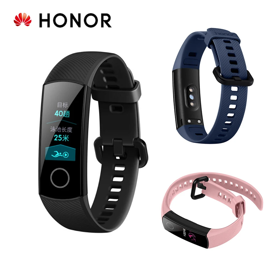 

Original Huawei Honor Band 4 Smart Wristband Amoled Color 0.95" Touchscreen Swim Posture Detect Heart Rate Sleep Snap