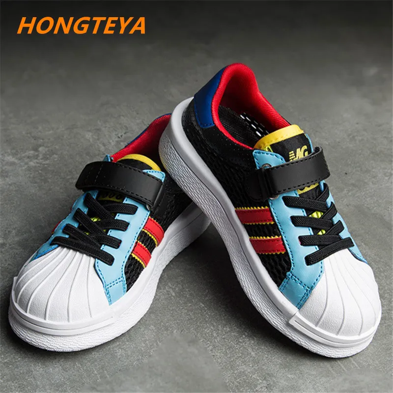 

New arrived Kids sport shoes fashionable style Multicolor striped Spring&autumn casual anti-slip Comfortable sneakers in stock