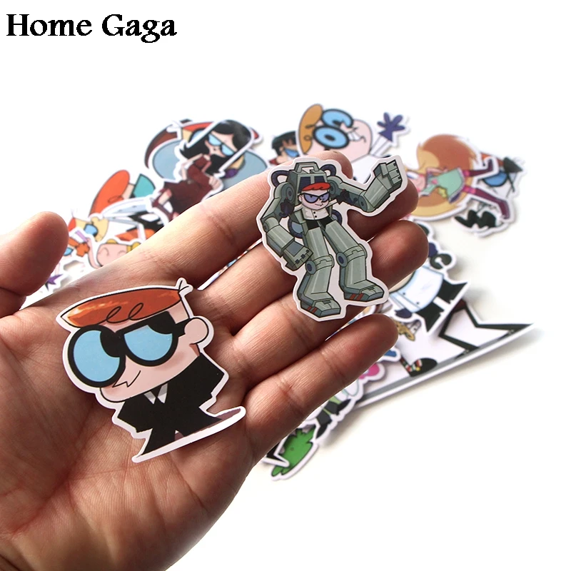 Homegaga 39 шт. Dexter's Lab Мультфильм Дети diy 90s художественный блокнот с рисунком телефона ноутбука велосипеда Скрапбукинг альбом наклейки стикер D1765