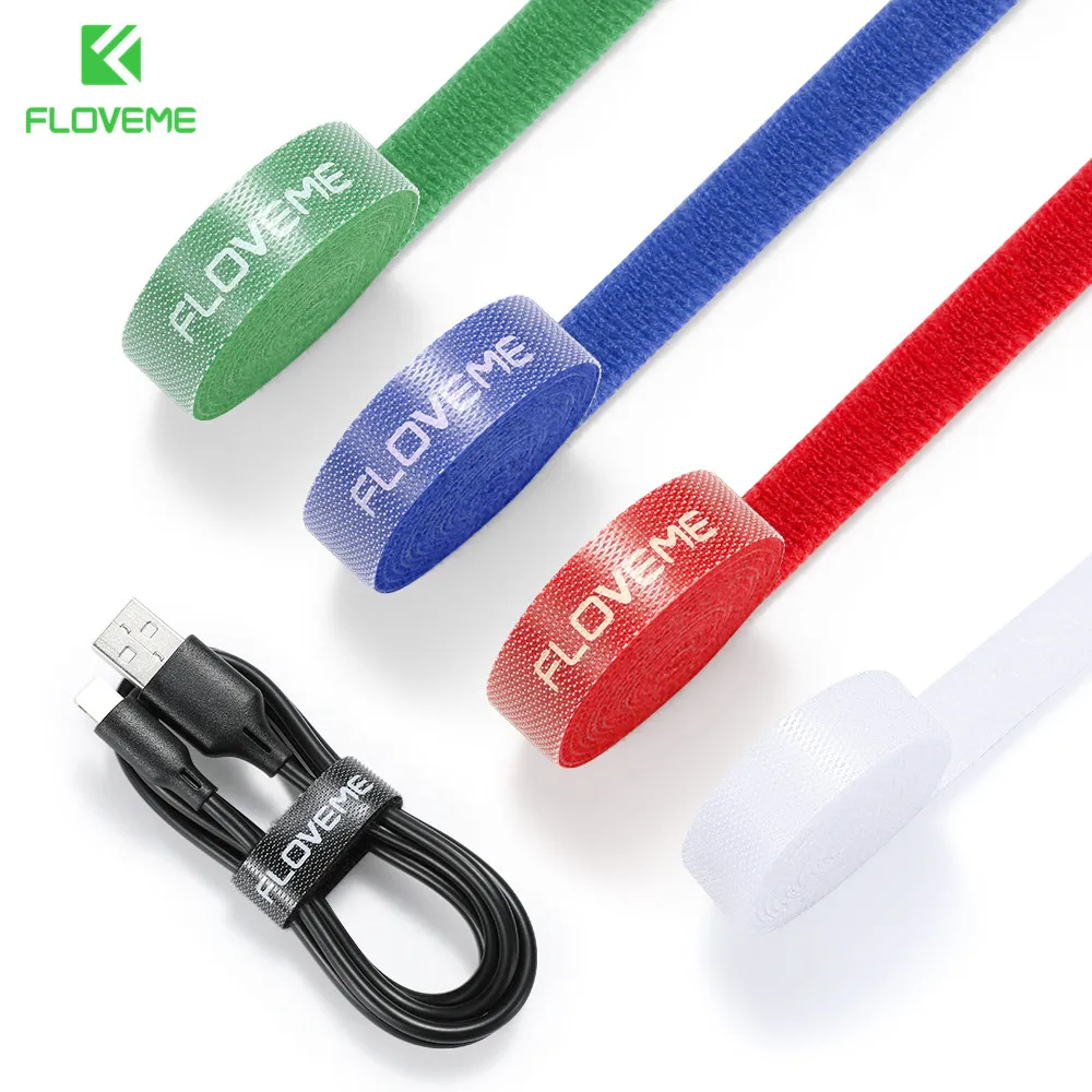 

FLOVEME MAGIC TAPE Wire Winder Cable Clip Protector Earphone Mouse Cord Cable Organizer Charging Data Cable Management Practical