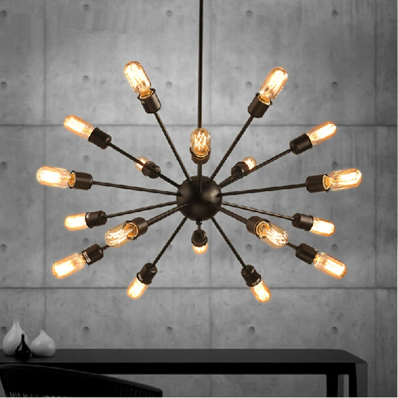 Mordern Nordic Retro pendant light Edison Bulb Lights fixtures lustre industriel iron Loft Antique DIY E27 Spider Ceiling Lamp