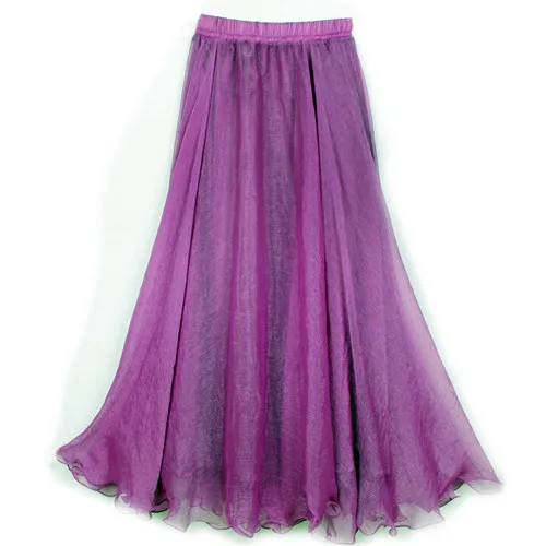 Высокая талия женская шифоновая юбка Длинная женская s пляжная летняя юбка макси в стиле бохо Saia Longa Faldas оборками Длинная юбка с подолом бренд