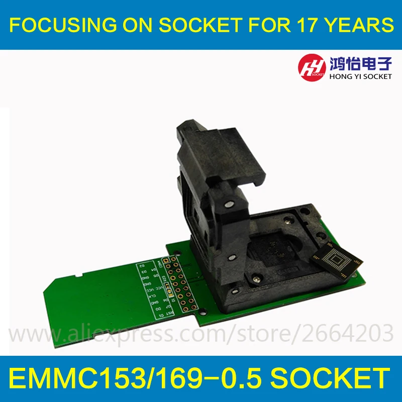 

EMMC153 BGA169 socket adapter SD interface smart digital device flash memory data recovery burn-in test programming code