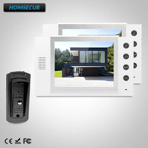 

HHOMSECUR 8" Hands-free Video Door Phone Intercom System+Outdoor Monitoring TC041 + TM801-W