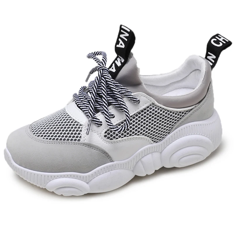 

2019 Spring Women White Sneakers Cute Bear Casual Female Platform Sneakers Women Footwear Mesh Women Trainers Chaussure Femme